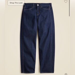 NWT Women Jcrew Barrel Leg Jeans | Dark Wash | Size 24